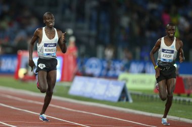 ROME, İtalya - 09.06.2022: KIBET LEVY (KEN) 5.000 metre erkekler IAF Wanda Ligi - Roma 'daki Stadio Olimpico' da Golden Gala toplantısı 2022. 
