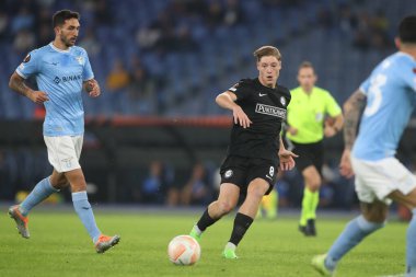 Roma, İtalya 13.10.2022: Sturm Graz Prass, UEFA Avrupa Ligi 2022 / 2023 Grubu f, 4. gün, S.S. Lazio ve Sturm Graz Roma Olimpiyat Stadyumu 'nda 13 Ekim 2022 tarihinde karşı karşıya geldiler.