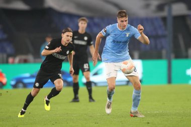 Roma, İtalya 13.10.2022: Lazio Basiç, Sturm Graz Hierlander UEFA Avrupa Ligi 2022 / 2023 Grup f, 4. gün, S.S. Lazio Sturm Graz 'a karşı Roma Olimpiyat Stadyumu, 13 Ekim 2022