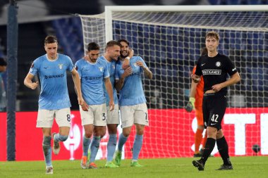 Roma, İtalya 13.10.2022: Lazio 'nun hareketsizliği ceza aldı ve UEFA Avrupa Ligi 2022 / 2023 Grup f, 4. gün, S.S. Lazio - Sturm Graz maçını 13 Ekim 2022' de Roma Olimpiyat Stadyumu 'nda kutladı.