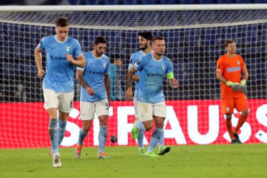 Roma, İtalya 13.10.2022: Lazio 'nun hareketsizliği ceza aldı ve UEFA Avrupa Ligi 2022 / 2023 Grup f, 4. gün, S.S. Lazio - Sturm Graz maçını 13 Ekim 2022' de Roma Olimpiyat Stadyumu 'nda kutladı.