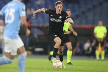 Roma, İtalya 13.10.2022: Sturm Graz Prass, UEFA Avrupa Ligi 2022 / 2023 Grubu f, 4. gün, S.S. Lazio ve Sturm Graz Roma Olimpiyat Stadyumu 'nda 13 Ekim 2022 tarihinde karşı karşıya geldiler.
