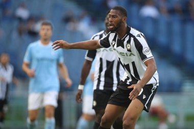 Roma, İtalya 16.10.2022: 16 Ekim 2022 'de İtalya' nın başkenti Roma 'da oynanan Serie A karşılaşmasında SS Lazio ile Udinese Calcio arasında oynanan karşılaşma sırasında Udinese Beto eylemi gerçekleşti..