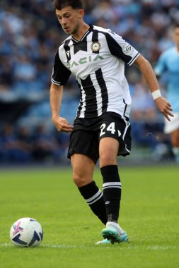 Roma, İtalya 16.10.2022: Udinese 'li Lazar Samarciç, 16 Ekim 2022' de İtalya 'nın başkenti Roma' da SS Lazio ile Udinese Calcio arasında oynanan Serie A karşılaşmasında eylem halinde..