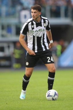 Roma, İtalya 16.10.2022: Udinese 'li Lazar Samarciç, 16 Ekim 2022' de İtalya 'nın başkenti Roma' da SS Lazio ile Udinese Calcio arasında oynanan Serie A karşılaşmasında eylem halinde..