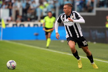 Roma, İtalya 16.10.2022: Udinese 'li Gerard Deulofeu, 16 Ekim 2022' de İtalya 'nın başkenti Roma' da SS Lazio ile Udinese Calcio arasında oynanan karşılaşmada.