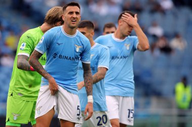 Roma, İtalya 16.10.2022: 16 Ekim 2022 'de İtalya' nın başkenti Roma 'da oynanan Serie A karşılaşmasında SS Lazio ile Udinese Calcio arasında oynanan karşılaşma sırasında Lazio Vecino eylemi gerçekleşti..