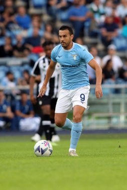 Roma, İtalya 16.10.2022: Lazio 'lu Pedro, 16 Ekim 2022' de İtalya 'nın başkenti Roma' da oynanan Stadyum Olimpiyatları 'nda SS Lazio ile Udinese Calcio arasında oynanan Serie A karşılaşmasında eylem halindedir..