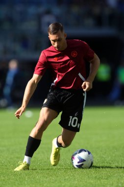 Roma, İtalya 16.10.2022: Serie A karşılaşmasında Udinese 'li Gerard Deulofeu, SS Lazio ile Udinese Calcio arasında 16 Ekim 2022' de İtalya 'nın başkenti Roma' da oynanan karşılaşmada.
