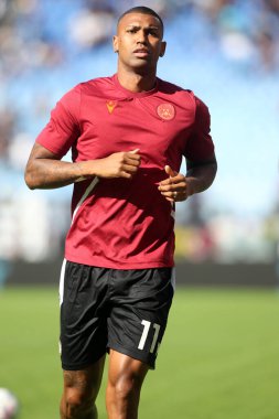 Roma, İtalya 16.10.2022: Serie A karşılaşmasından önce 16 Ekim 2022 'de İtalya' nın başkenti Roma 'da oynanan Stadio Olimpico' da SS Lazio ile Udinese Calcio arasındaki ısınma turunda Udinese Valesi.
