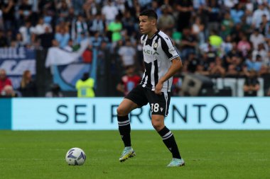 Roma, İtalya 16.10.2022: Udinese 'li Nehuen Perez 16 Ekim 2022' de İtalya 'nın başkenti Roma' da SS Lazio ile Udinese Calcio arasında oynanan Serie A karşılaşmasında eylem halindedir..