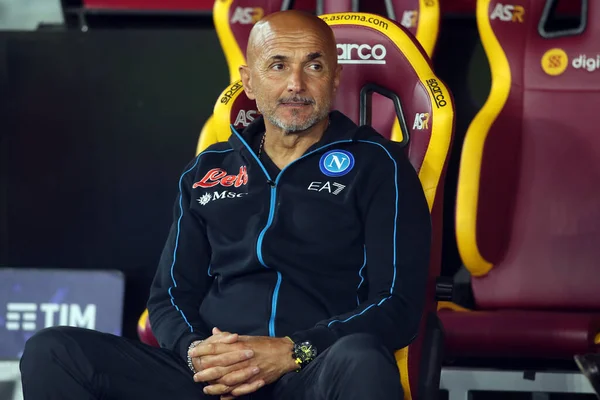 Rzym Włochy 2022 Luciano Spalletti Trener Menedżer Napoli Podczas Mistrzostw — Zdjęcie stockowe