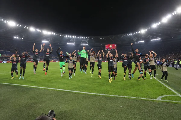 Roma Italia 2022 Jugadores Napoli Celebran Victoria Final Del Campeonato — Foto de Stock