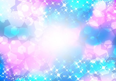 hexagon and shining star light