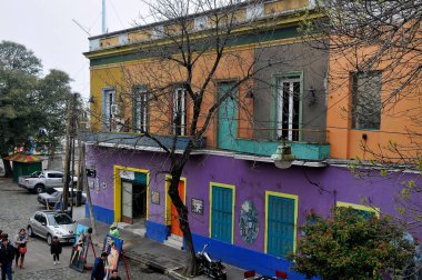 Caminito Street, in La Boca. One of the most visited attractions in Buenos Aires, Argentina