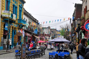 Caminito Street, in La Boca. One of the most visited attractions in Buenos Aires, Argentina