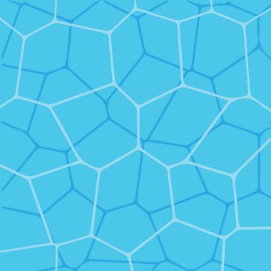 Gök mavisi parlayan su yüzeyinin pürüzsüz deseni. Vektör Deniz Dalgalanması. Soyut Mavi Dalgalar Arkaplanı.