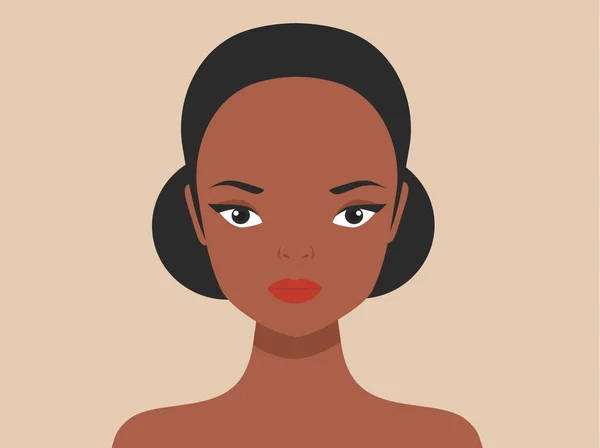 女性肖像画风格简约 女性的脸 流行风格的矢量插图 — 图库矢量图片