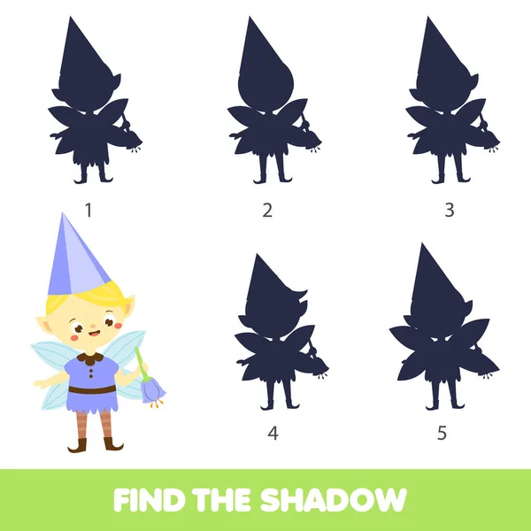 Shadow Matching Spiel Für Kinder Finden Sie Den Richtigen Schatten Stockvektor