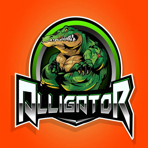 Alligator esport gaming mascot logo design