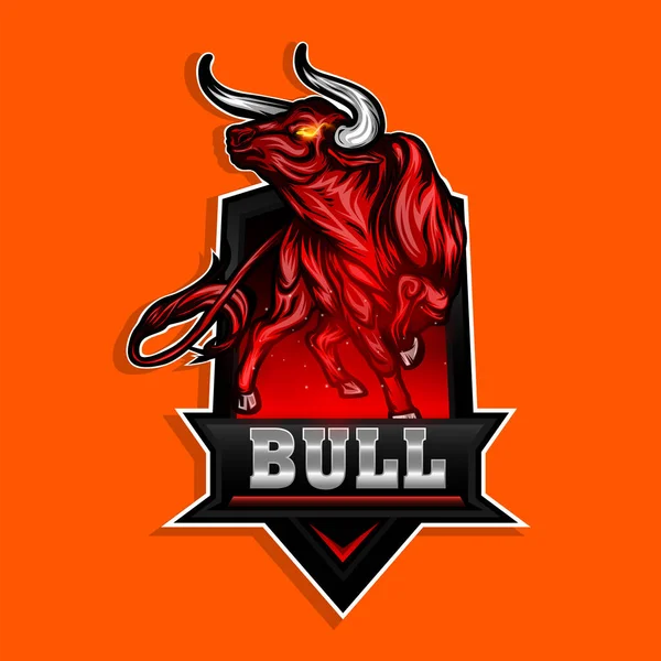 Σχεδιασμός Λογότυπου Red Bull Esport Gaming Mascot — Διανυσματικό Αρχείο
