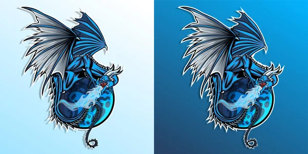 Дизайн Логотипа Dragon Esports — стоковый вектор