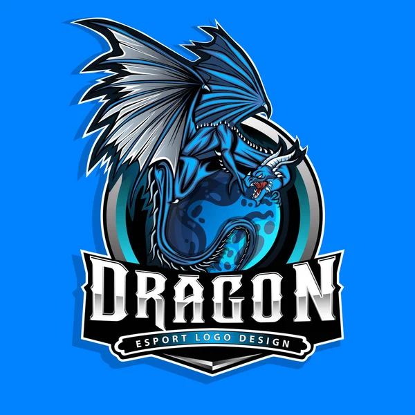 Dragon Esports Logo Design — 图库矢量图片