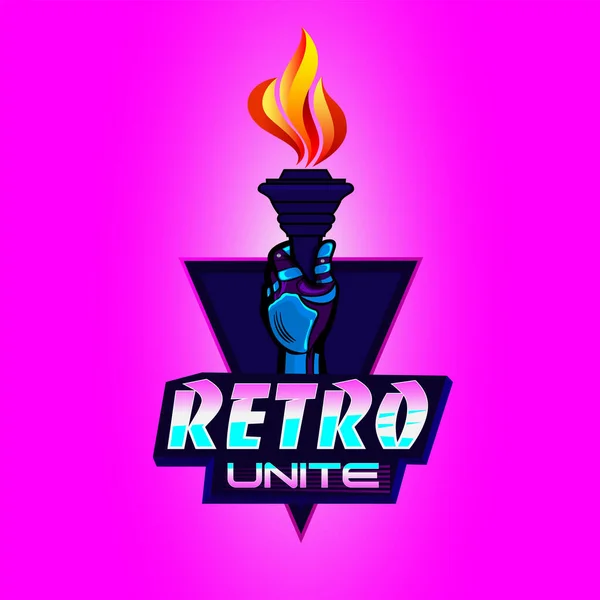 Λογότυπο Παιχνιδιού Retro Esport — Διανυσματικό Αρχείο