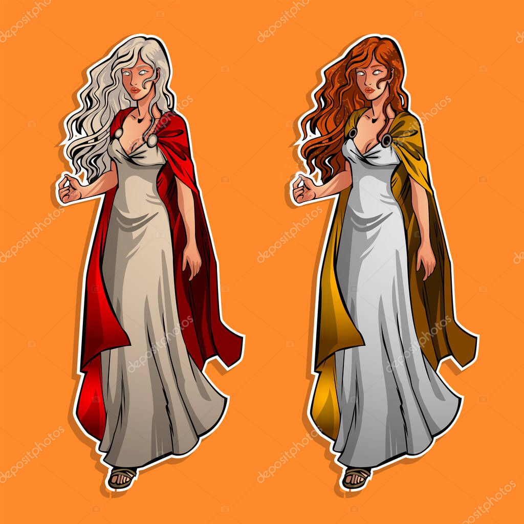 Aphrodite goddess Esport mascot logo design, Illustration