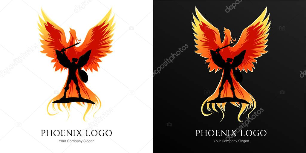 Logo design with Pheonix