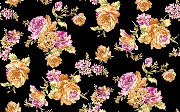 Seamless Floral Pattern Vector Vector Seamless Pattern Collection Wild Flowers — Zdjęcie stockowe