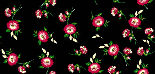 Seamless Floral Pattern in vector.Vector seamless pattern collection.Wild flowers, leaves, branches, candies repeat pattern design set.seamless floral pattern.Handmade. Wallpaper, fabric or design of 