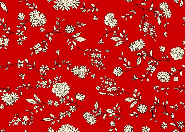 Seamless Floral Pattern in vector.Vector seamless pattern collection.Wild flowers, leaves, branches, candies repeat pattern design set.seamless floral pattern.Handmade. Wallpaper, fabric or design of