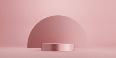 Rose Gold pedestal, luxury product display for product presentat