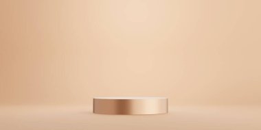Brown Gold pedestal, luxury product display for product presenta