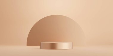 Brown Gold pedestal, luxury product display for product presenta