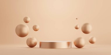 Brown Gold pedestal, luxury product display for product presenta