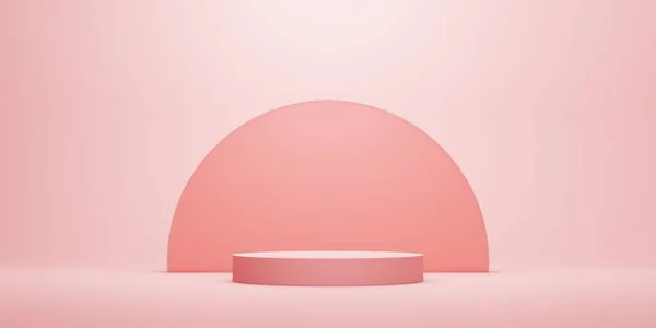 Pink Pastel Pedestal Product Presentation — Photo