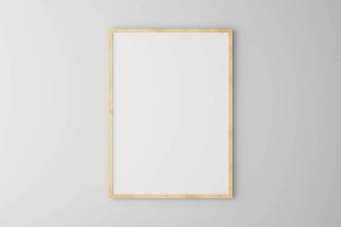 Mockup poster with a vertical wood frame. A4, A3 sizes.