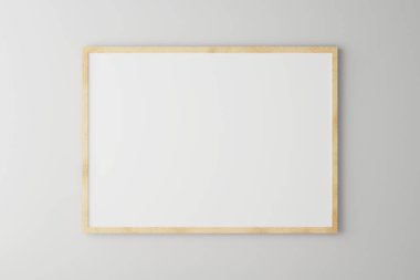Mockup poster with a horizontal wood frame. A4, A3 sizes.