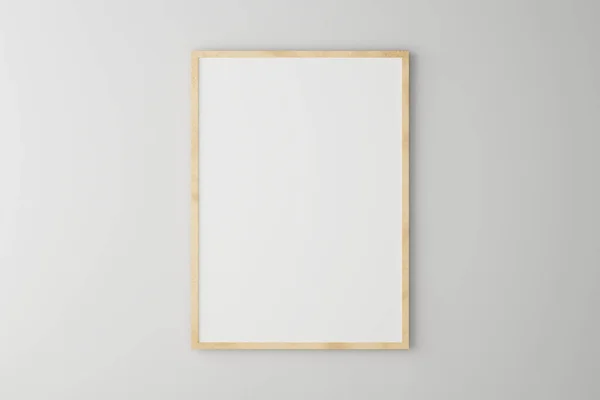 Mockup Poster Vertical Wood Frame Sizes — Stok fotoğraf