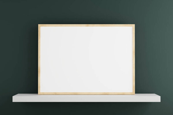 Горизонтальная рамка для макета размещается на полке. Formats ar