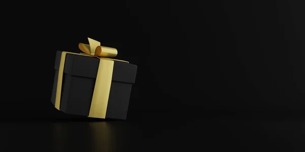 Чорна Ятниця Рекламний Банер Концепція Подарункових Коробок Black Friday — стокове фото