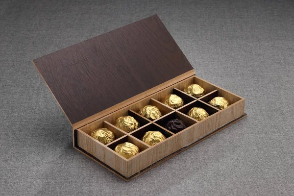 Chocolate box on a grey base