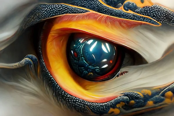 Futuristic chinese dragon eye