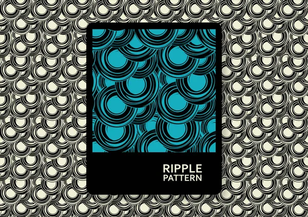 Ripple Abstract Texture Vector Seamless Pattern Design Suitable Background Poster — Stock Vector