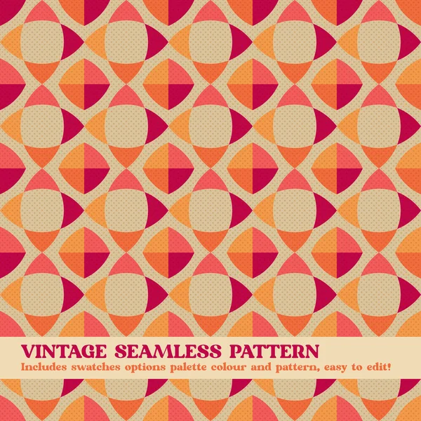 Vintage Seamless Pattern Design Swatches Options Color Palette Pattern — Stock Vector