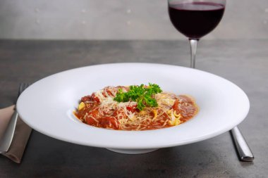 Italian Pasta Gnocchi Pomodori style With Red Wine
