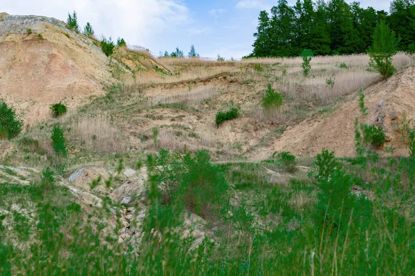 Beautiful Green Landscape In an Old Sand Mine. High quality photo