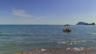 Beautiful Waves in Zakynthos Beach. High quality 4k footage